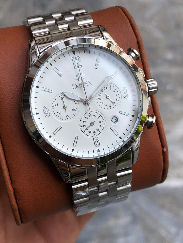 ساعت مچی داویکس کرنوگراف مردانه کد ۲۰۰۷ نقرهای صفحه سفید