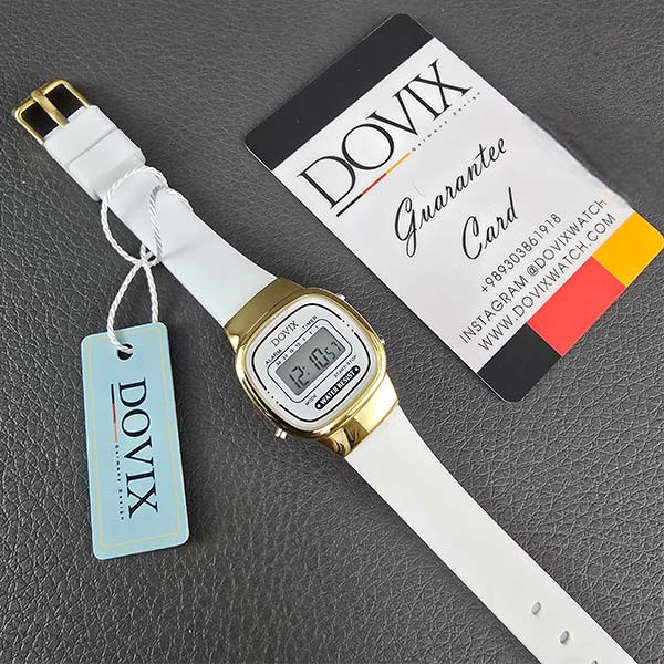 ساعت مچی زنانه داویکس 1009 سفید طلایی