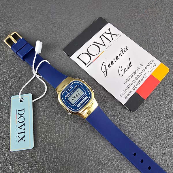 ساعت مچی زنانه داویکس 1009 آبی طلایی